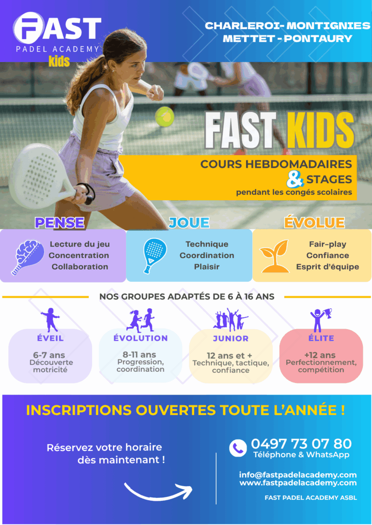 cours padel pour enfants